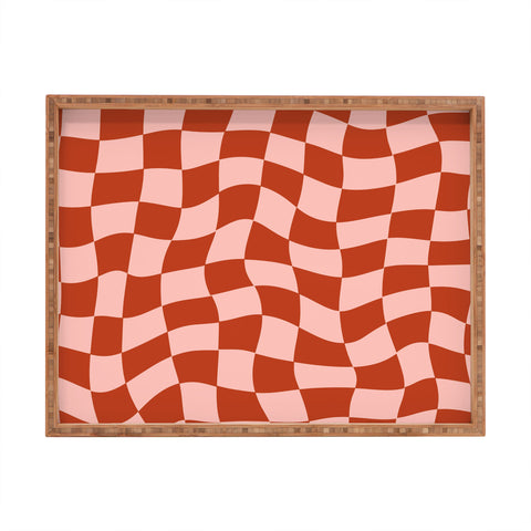 MariaMariaCreative Play Checkers Blush Rectangular Tray
