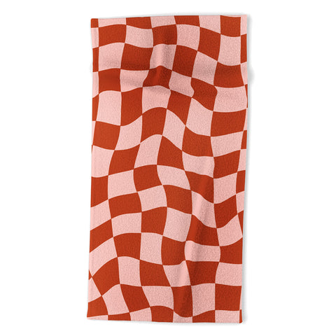 MariaMariaCreative Play Checkers Blush Beach Towel