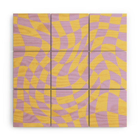 MariaMariaCreative Play Checkers Lavender Wood Wall Mural