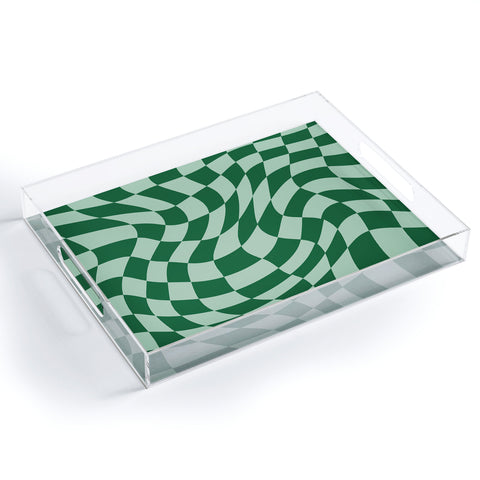 MariaMariaCreative Play Checkers Sage Acrylic Tray
