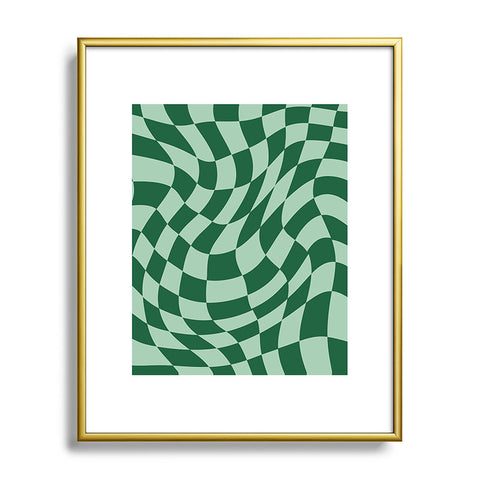 MariaMariaCreative Play Checkers Sage Metal Framed Art Print