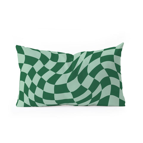 MariaMariaCreative Play Checkers Sage Oblong Throw Pillow