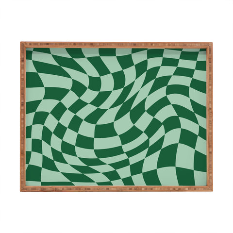 MariaMariaCreative Play Checkers Sage Rectangular Tray