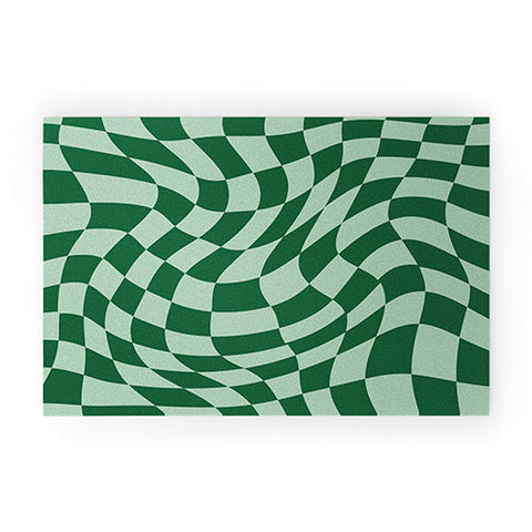 MariaMariaCreative Play Checkers Sage Welcome Mat
