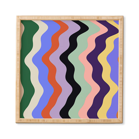 MariaMariaCreative Waves Stripe Multi Framed Wall Art