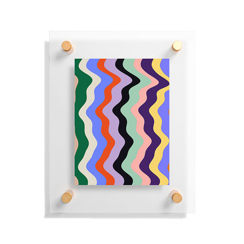 MariaMariaCreative Waves Stripe Multi Floating Acrylic Print