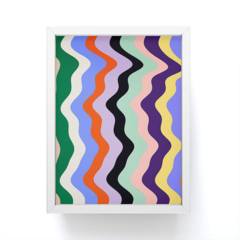 MariaMariaCreative Waves Stripe Multi Framed Mini Art Print