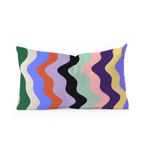 MariaMariaCreative Waves Stripe Multi Oblong Throw Pillow