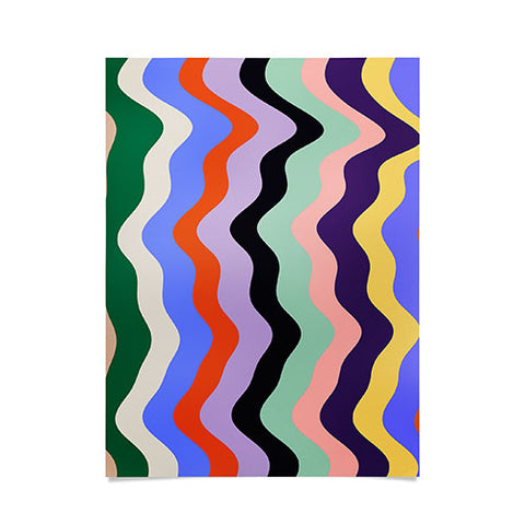 MariaMariaCreative Waves Stripe Multi Poster