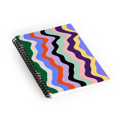 MariaMariaCreative Waves Stripe Multi Spiral Notebook