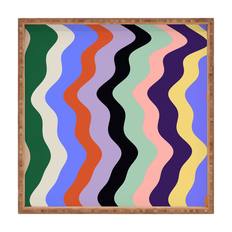 MariaMariaCreative Waves Stripe Multi Square Tray