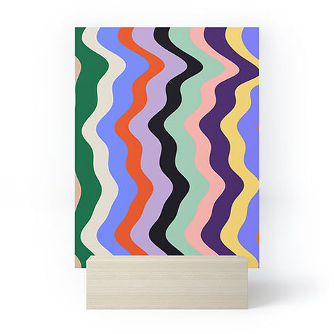 MariaMariaCreative Waves Stripe Multi Mini Art Print