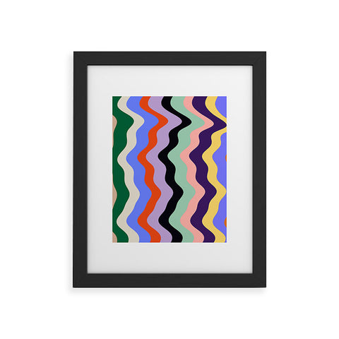 MariaMariaCreative Waves Stripe Multi Framed Art Print