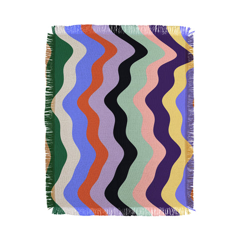 MariaMariaCreative Waves Stripe Multi Throw Blanket
