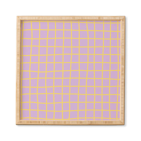 MariaMariaCreative Windowpane Lavender and Lemon Framed Wall Art
