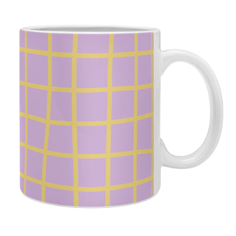 MariaMariaCreative Windowpane Lavender and Lemon Coffee Mug
