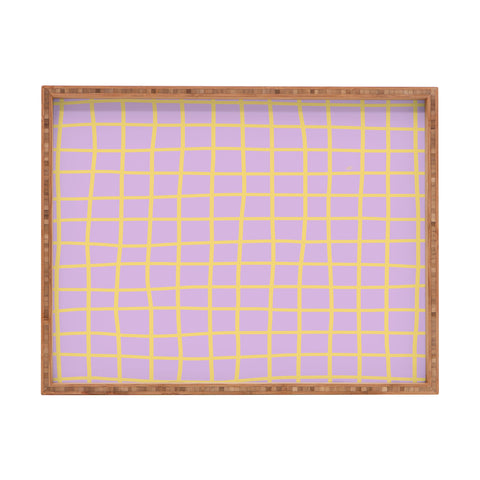 MariaMariaCreative Windowpane Lavender and Lemon Rectangular Tray