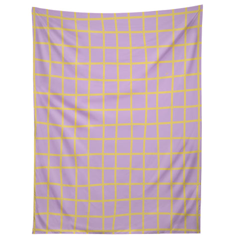 MariaMariaCreative Windowpane Lavender and Lemon Tapestry