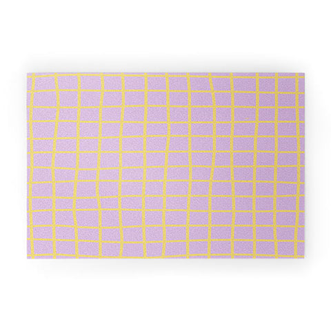 MariaMariaCreative Windowpane Lavender and Lemon Welcome Mat