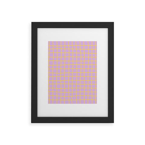 MariaMariaCreative Windowpane Lavender and Lemon Framed Art Print
