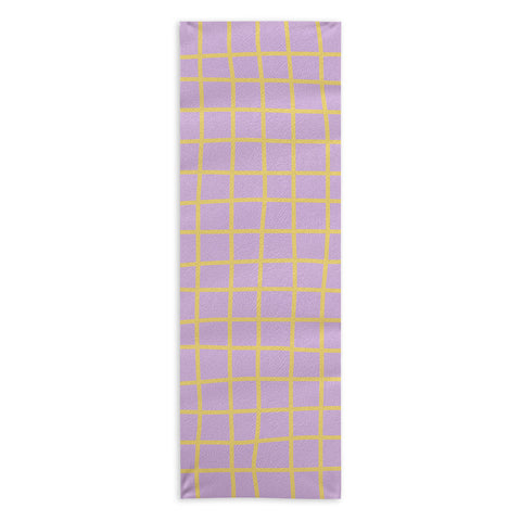 MariaMariaCreative Windowpane Lavender and Lemon Yoga Towel