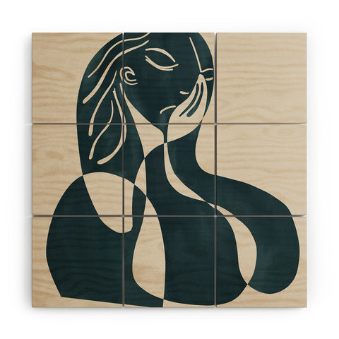 Marin Vaan Zaal Alyona Modern Portrait Wood Wall Mural