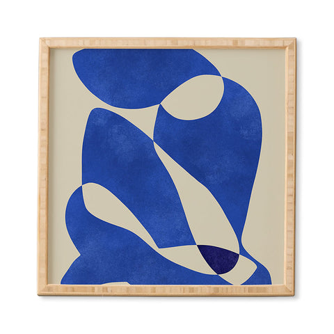 Marin Vaan Zaal Blue Nude Geometric Framed Wall Art