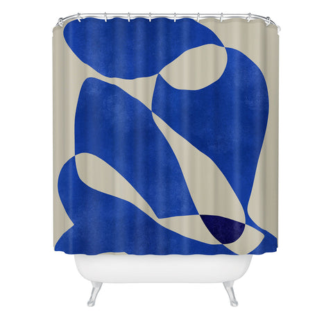 Marin Vaan Zaal Blue Nude Geometric Shower Curtain