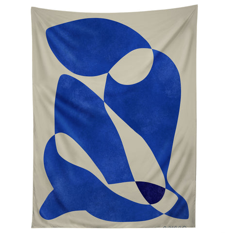 Marin Vaan Zaal Blue Nude Geometric Tapestry