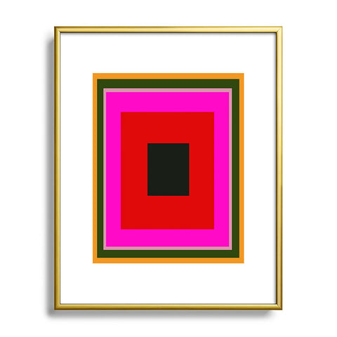 Marin Vaan Zaal Burst Alternatively Modern Color Field Metal Framed Art Print