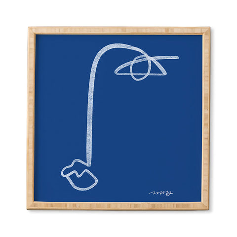 Marin Vaan Zaal Chalk Line Modernist Portrait Framed Wall Art