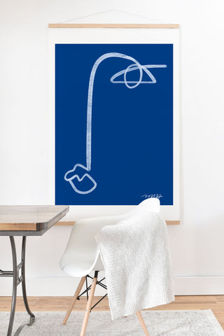 Marin Vaan Zaal Chalk Line Modernist Portrait Art Print And Hanger