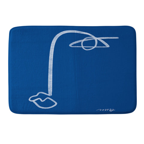 Marin Vaan Zaal Chalk Line Modernist Portrait Memory Foam Bath Mat