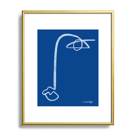 Marin Vaan Zaal Chalk Line Modernist Portrait Metal Framed Art Print