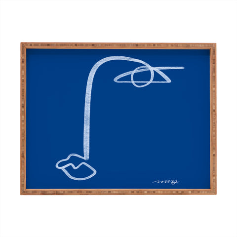 Marin Vaan Zaal Chalk Line Modernist Portrait Rectangular Tray