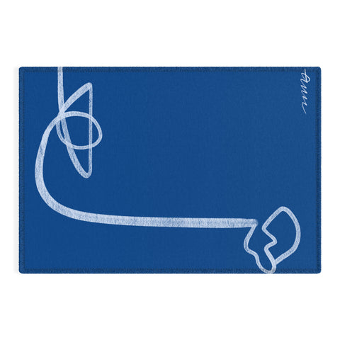 Marin Vaan Zaal Chalk Line Modernist Portrait Outdoor Rug