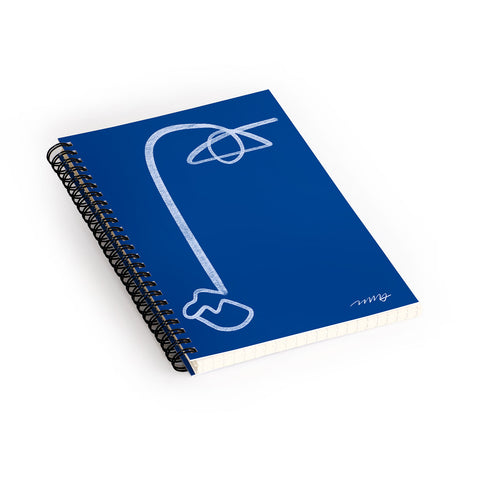 Marin Vaan Zaal Chalk Line Modernist Portrait Spiral Notebook