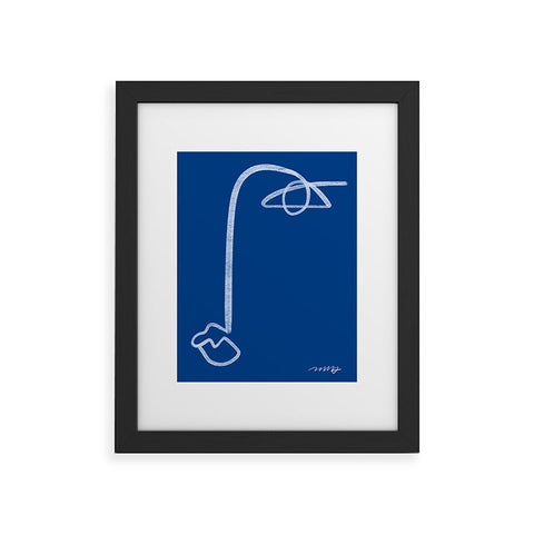 Marin Vaan Zaal Chalk Line Modernist Portrait Framed Art Print