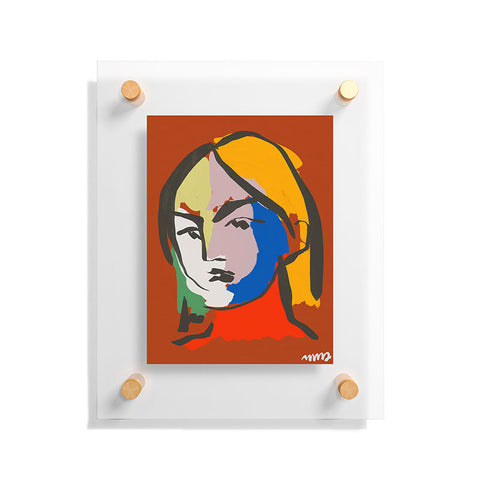 Marin Vaan Zaal Helene in Red Modern Female Floating Acrylic Print