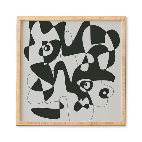 Marin Vaan Zaal Kei Modernist Line Drawing Framed Wall Art