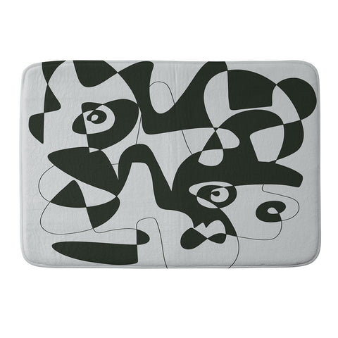 Marin Vaan Zaal Kei Modernist Line Drawing Memory Foam Bath Mat