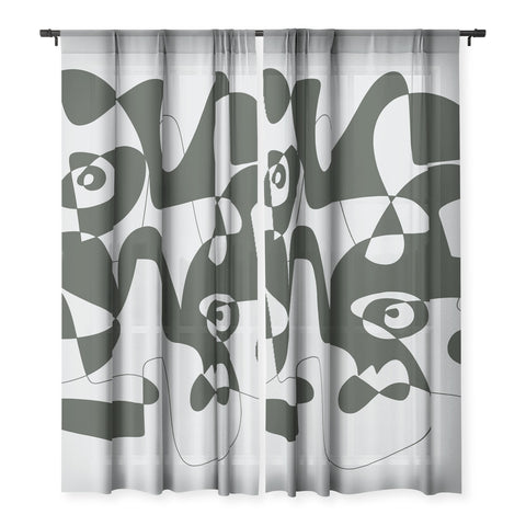 Marin Vaan Zaal Kei Modernist Line Drawing Sheer Non Repeat