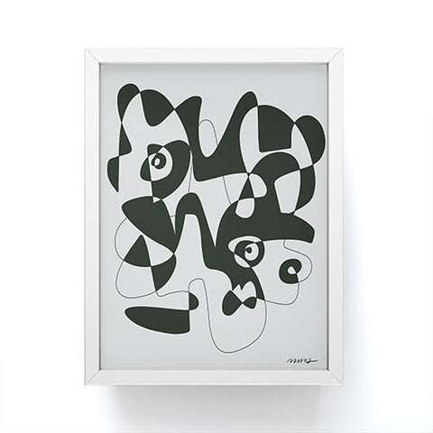 Marin Vaan Zaal Kei Modernist Line Drawing Framed Mini Art Print