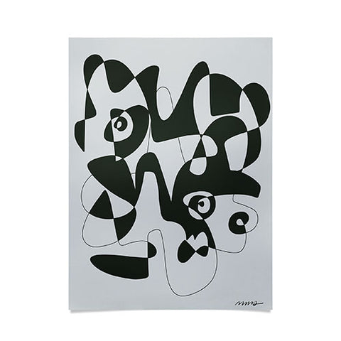 Marin Vaan Zaal Kei Modernist Line Drawing Poster