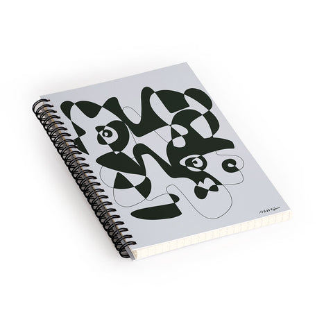 Marin Vaan Zaal Kei Modernist Line Drawing Spiral Notebook