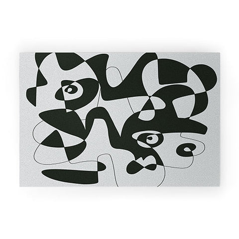 Marin Vaan Zaal Kei Modernist Line Drawing Welcome Mat