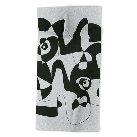 Marin Vaan Zaal Kei Modernist Line Drawing Beach Towel