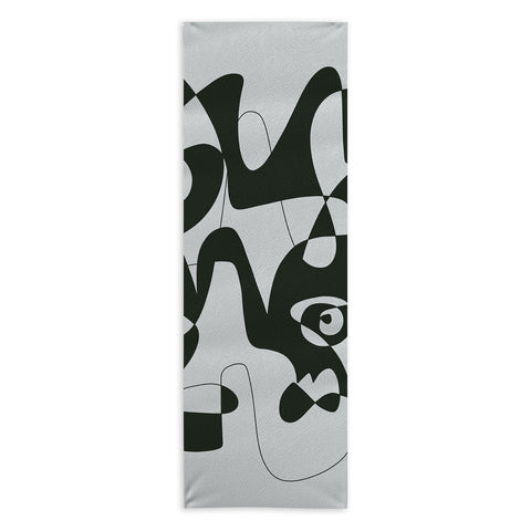 Marin Vaan Zaal Kei Modernist Line Drawing Yoga Towel