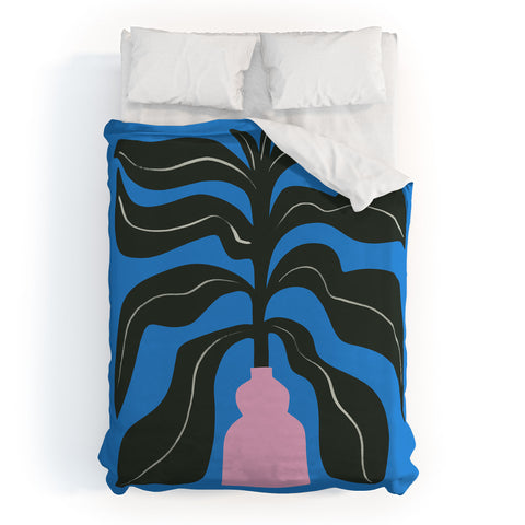 Marin Vaan Zaal Large Black Houseplant in Pink Duvet Cover