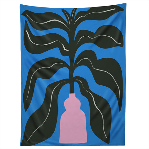 Marin Vaan Zaal Large Black Houseplant in Pink Tapestry